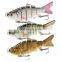JOHNCOO 100MM 3D Lifelike Eyes Multi Jointed Bait 6 Segments Swimbait Fishing Lures For Pike Bass