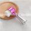 2 in 1 Portable Double Sided Fiber Bristle Silicone Face Brush Facial Cleansing Brush with Electroplating gradientHandle