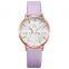SHENGKE Delicate Ladies Watch Diamond Cutting Glass Unique Dial Soft Leather Band Quartz Movement Watches Custom Logo OEM K8053