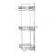 Factory Diamond Series Modern design Iron Wire 3 Tier Standing Bathroom  Storage Caddy Corner Shelf