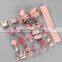 18 Pcs/Box Kids Children Accessories Hairpins Barrettes Baby Fabric Bow Flower Headwear Hair clips Girls Headdress