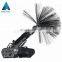 PCS-350III large rotary brush robot air ventilation duct cleaning system