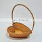 Hot Sale Rattan gift basket with handle made in Vietnam fruit container flower basket for wedding Supplier