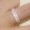S925 sterling silver ring with double-layer pearl ring for women