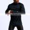 Half Zip Men Long Sleeve Gym Sports T Shirt Custom Plus Size Running Workout Sweatshirts