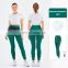 Wholesale Gym Ribbed Yoga T Shirt Elastic Legging Sets Custom Fitness Wear