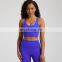 Factory Wholesale Women Long Line Cross Back Strappy Shockproof Sports Fitness Wear Nude Feeling Padded Gym Yoga Bra Top