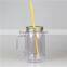 16/24oz water cup with straws and lids food grade BPA free meson jar