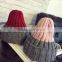 Hot Selling Peaked Top Two Tone Colors Rolled Brim Crochet Knitting Hat and Cap