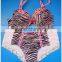 Fashion Plus Size Bra Set, Sexy Zebra Printed Microfiber