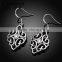 2015 simple design silver plated CZ fine bali jewelry earrings