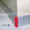 brushed red aluminium corner baseboard molding