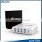 ETL Certified Intelligent 40W 8A 5 Port Usb Type C Charger for Mac Book Mobile Phone