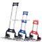 OEM design best price different colors aluminium made portable foldable shopping trolley