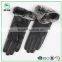 Ladies rabbit fur Leather Gloves sex women dress winter custom leather glove