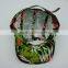 print 5-panel woven label camper cap