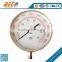 large dimention 250mm ss bellows pressure gauge