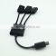 High speed micro usb 3 in 1 hub cable for camera
