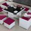 Space-saving Garden Rattan cube set table outdoor dining set                        
                                                Quality Choice