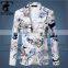 Fashion mans Long Sleeve oem factory customized fancy Printed suit design Slim Suit for men