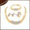 Fashionable Women's crystal dubai gold jewelry Set/