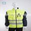 EN471 high visibility waterproof winter luminous safety jackets with coat