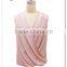 Lady's silk CDC casual sleeveless blouse pink top