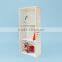 Modern plastic movable cubby corner storage rack shelf