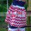 2016 hot sale stripes sleeveless 4th of July summer wear baby girls boutique outfits