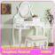 vanity solid wood dressing table with lift up mirror