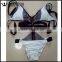 Women's Strappy Zipper Up Bandage Bikini Set
