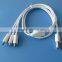 40cm white 3 in 1 usb multi charger cable
