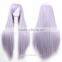 Cosplay Wig Oblique Bangs Long Straight Human Wigs 80cm 32 inch Costume party synthetic hair wig