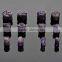 6 Pairs Organic Hand Carved Amethyst Saddle Shape 5 Petal Flower Ear Plug Earlet Flesh Tunnel - Available in Various Gauges