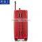 Durable Capacious Leather Draw Bar Box Luggage With Metal Frame