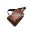 Casual stylish top genuine leather chest bag for men free patterns for leather bags for bike