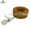 New Style Popular Colourful Textile Power Cord ,Brown Yellow Fabric Power Cord Round