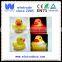 wholesale logo print promotional LED light up yellow floating rubber duck