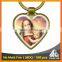 Best selling metal heart-shaped souvenir print religious oem keychain