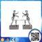 High Quality Polyresin Electroplated Sport Man Bookends for Home Decor