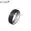 Black Carbon Fiber Ring 8mm Tungsten Engagement Wedding Ring Band