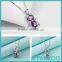 Amethyst Cat Pendant Necklace for Women 925 Sterling Silver Fashion jewelry