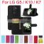 Luxury PU Flip Leather Cover For LG G5 K10 K7 G4 Nexus 5X Leon Spirit Magna G flex 2 Nexus 6P Wallet Leather Bag Case