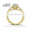 Classic 1.0 CT 10K Gold Yellow Rings Sona nscd Simulated Diamond Ring Jewelry Ring New Wedding Engagement Rings For Women Gift