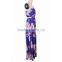Wholesale uk Exquisite flower printed chiffon one-shoulder long maxi summer dresses