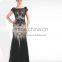 2014 new arrival short sleeve beaded mother of the bride evening sequins beaded dresses wholesale ethnic evening dress