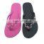 2015 Low Price New Design Injected Pvc Strap Basic PE Slippers for Women