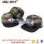flat brim 6 panel camo hat and cap