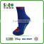 Fancy red snow pattern red and white stripe blue knee-high sports socks