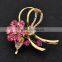 New design graceful rhinestone plum brooch